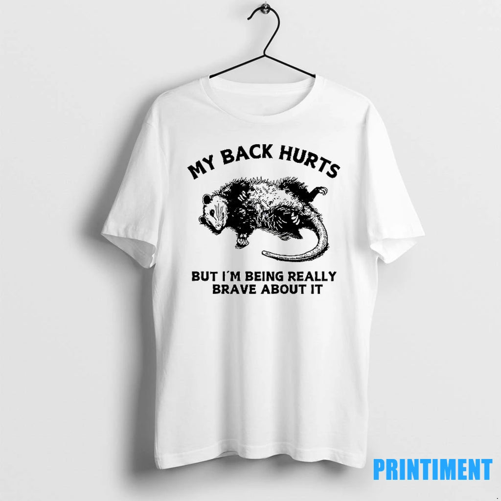 Opossum My Back Hurts But Im Being Really Brave About It Tshirts Sweater