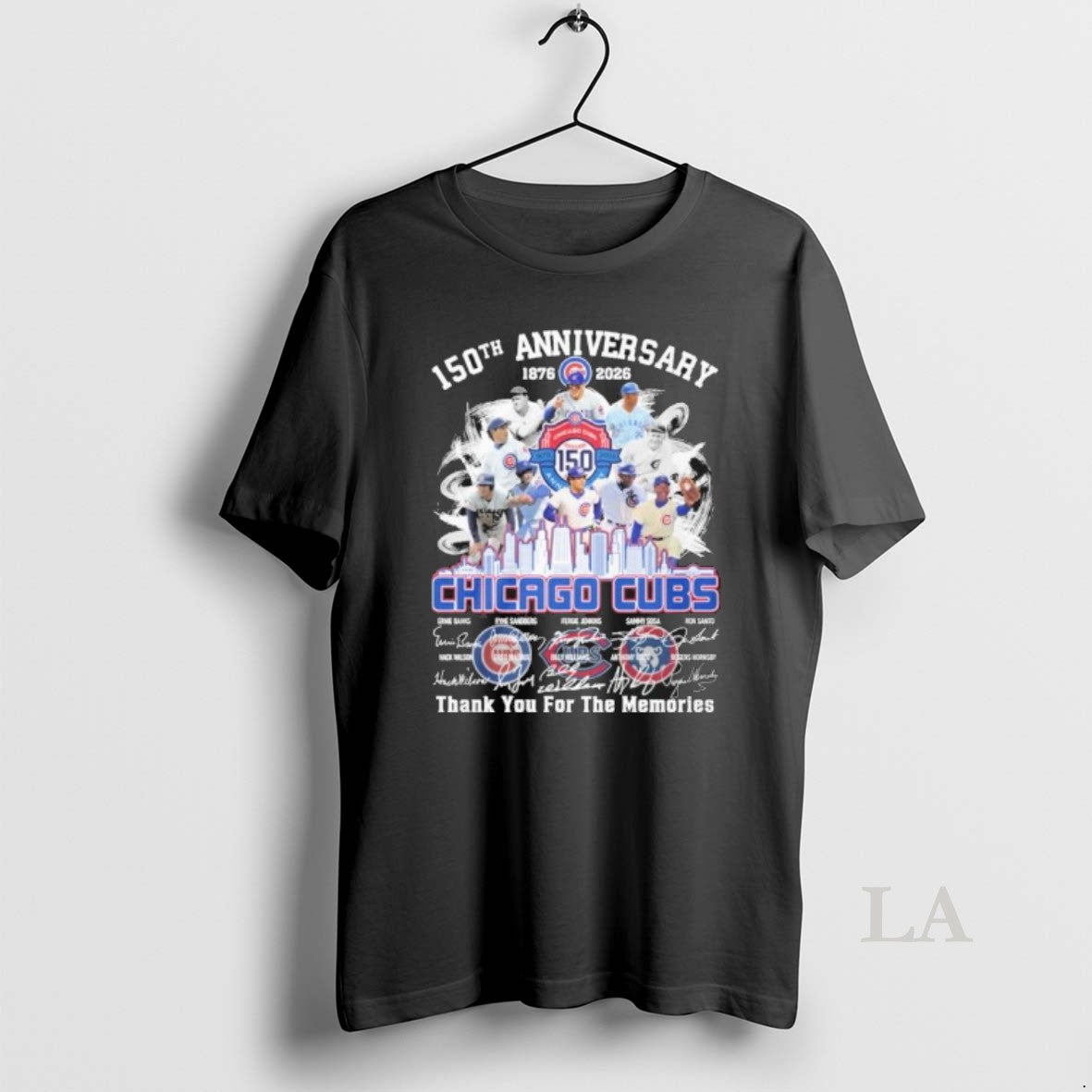 Original 150th Anniversary 1876 2026 Chicago Cubs Teams Signatures Shirt Hoodie Sweatshirt | PurePodTees.com