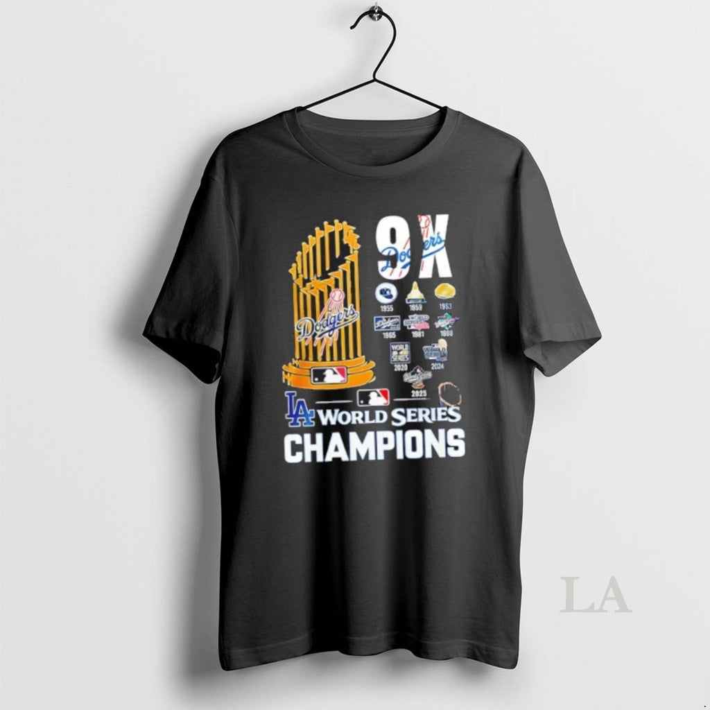 Original 2025 9x World Series Champions Los Angeles Dodgers Baseball Shirt Hoodie Sweatshirt | PurePodTees.com