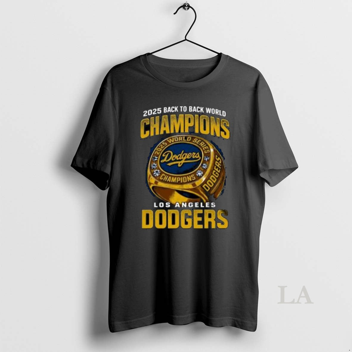 Original 2025 Back To Back World Champions La Dodgers Ring Gold Shirt Hoodie Sweatshirt | PurePodTees.com