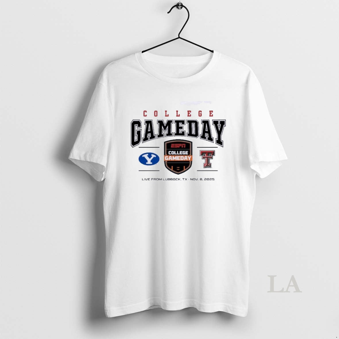 Original 2025 College Gameday Texas Tech Vs Byu Cougars Logo Shirt Hoodie Sweatshirt | PurePodTees.com