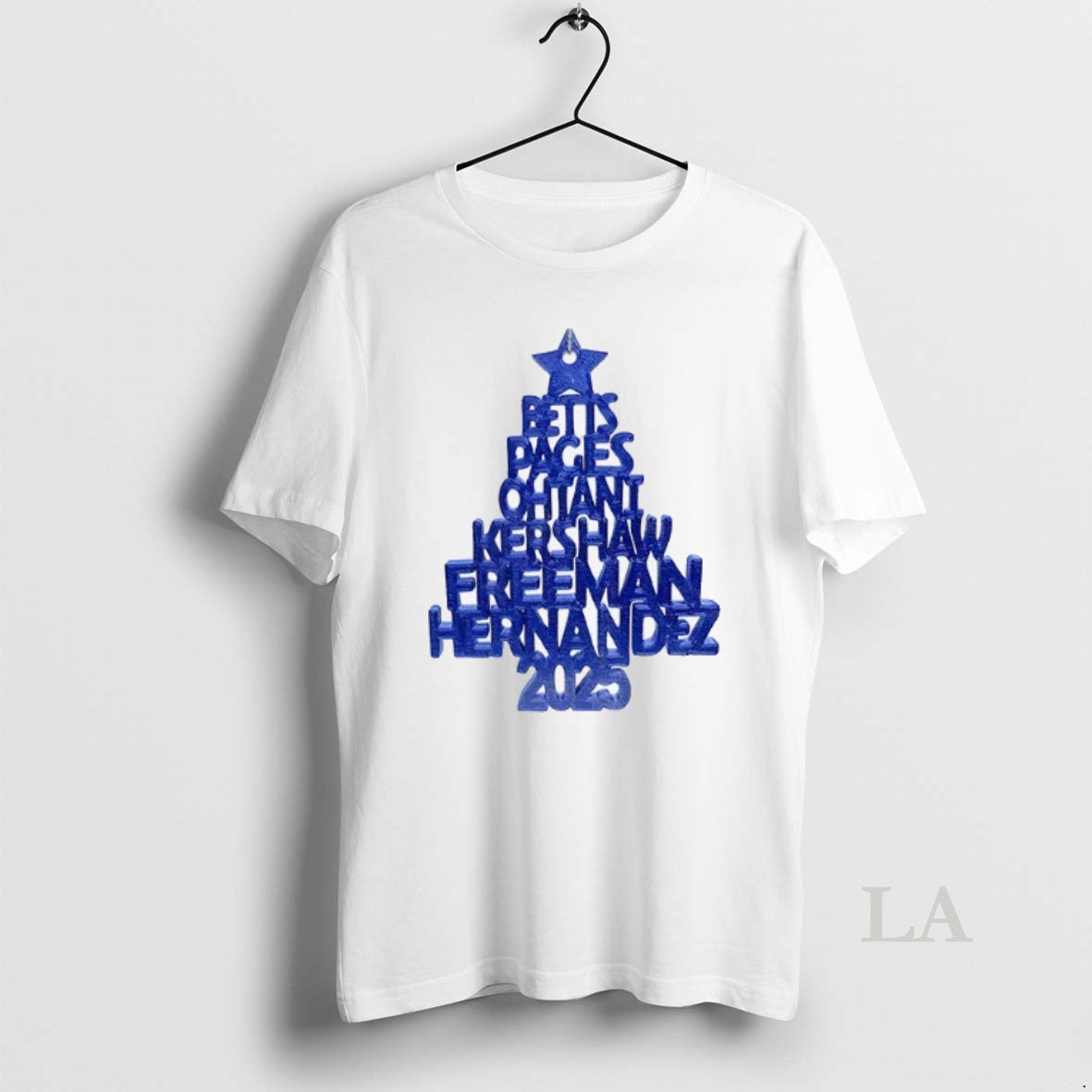 Original 2025 Los Angeles Dodgers Christmas Tree Shirt Hoodie Sweatshirt | PurePodTees.com
