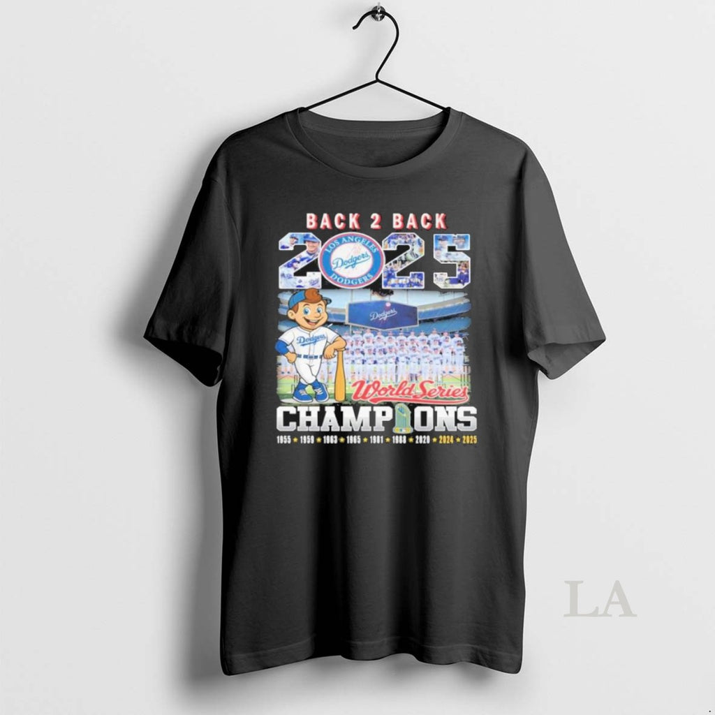 Original 2025 World Series Back 2 Back Champions Los Angeles Dodgers Shirt Hoodie Sweatshirt | PurePodTees.com