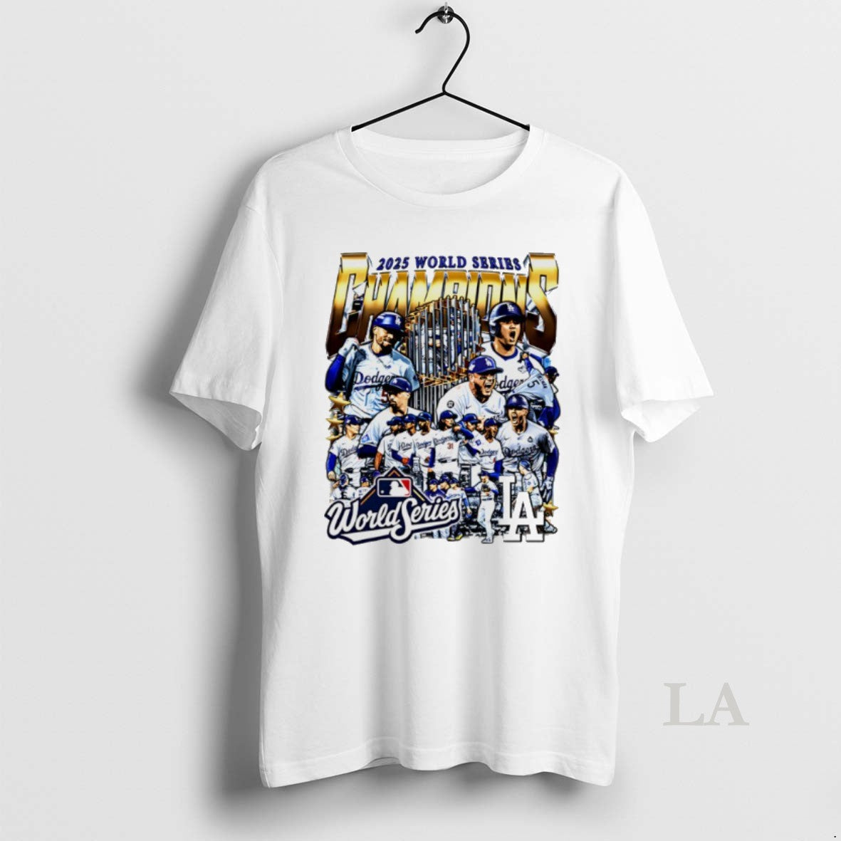 Original 2025 World Series Champions Los Angeles Dodgers All Team Graphic Shirt Hoodie Sweatshirt | PurePodTees.com
