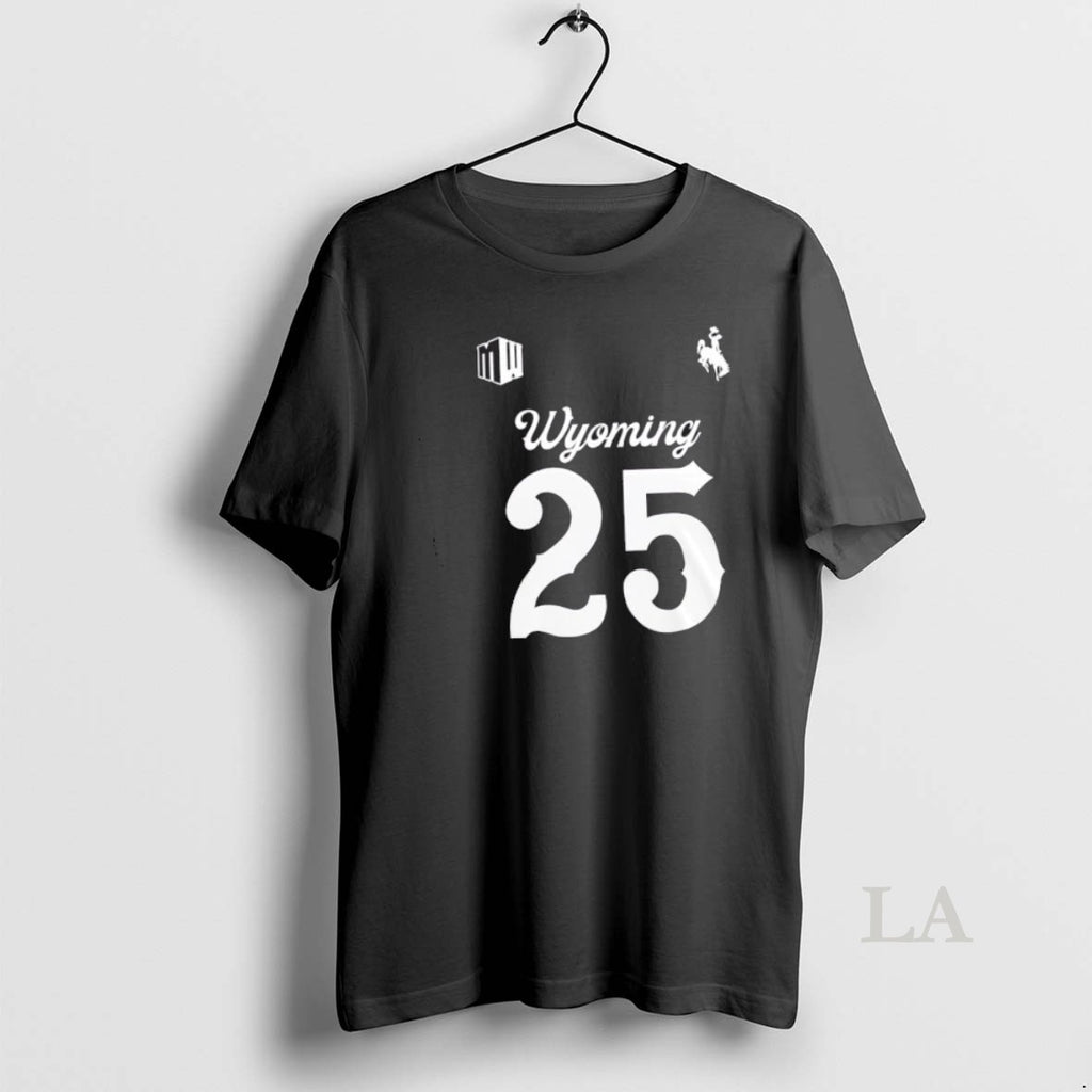 Original 2025 Wyoming Cowboys Dark Mode Black 2 Sided