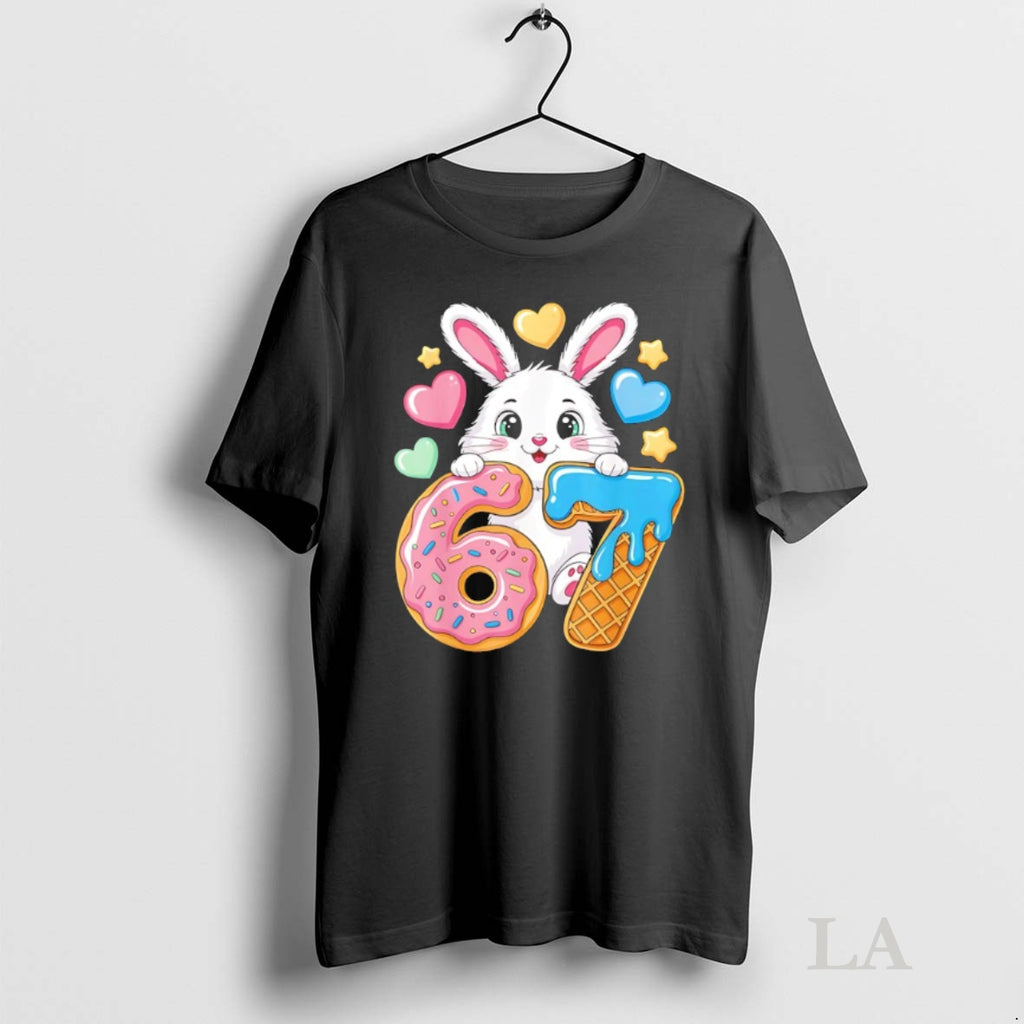 Original 6 7 Bunny Ice Cream Drip Cool Shirt Hoodie Sweatshirt | PurePodTees.com