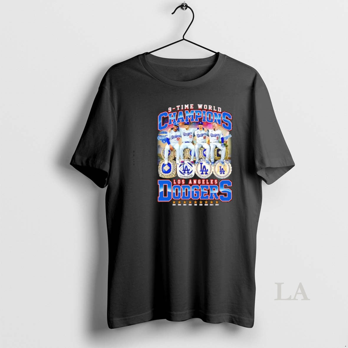 Original 9 Time World Champions La Dodgers 2025 Shirt Hoodie Sweatshirt | PurePodTees.com