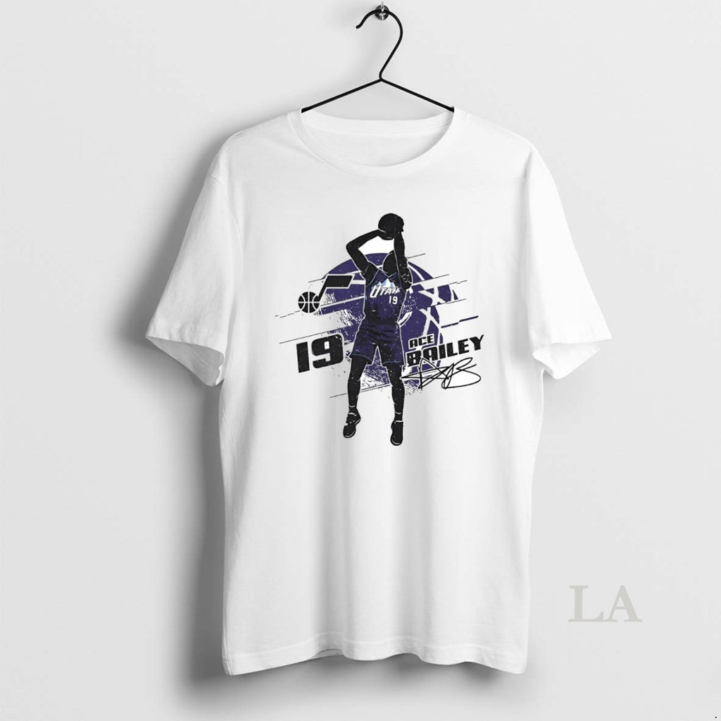 Original Ace Bailey Silhouette Jump Shot Utah Jazz