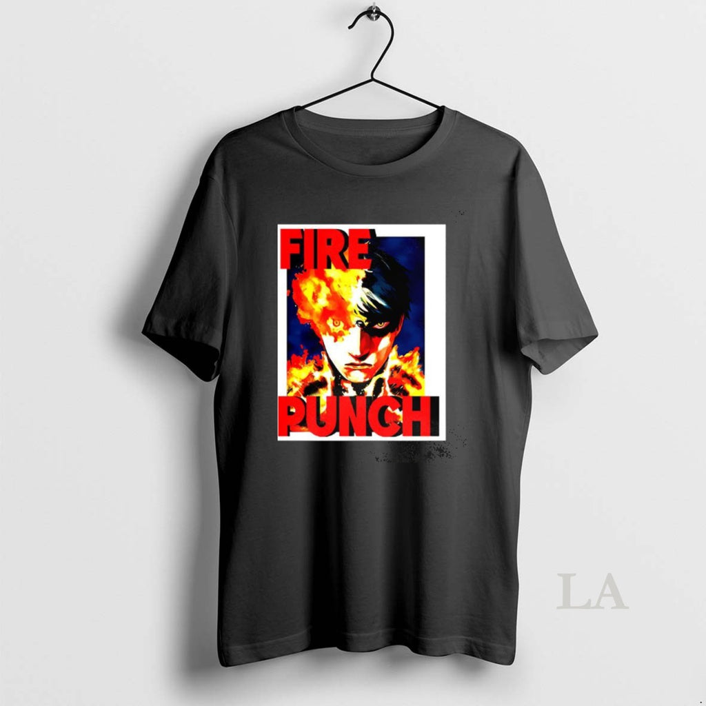 Original Agni Burning Half Face Fire Punch Manga Shirt Hoodie Sweatshirt | PurePodTees.com