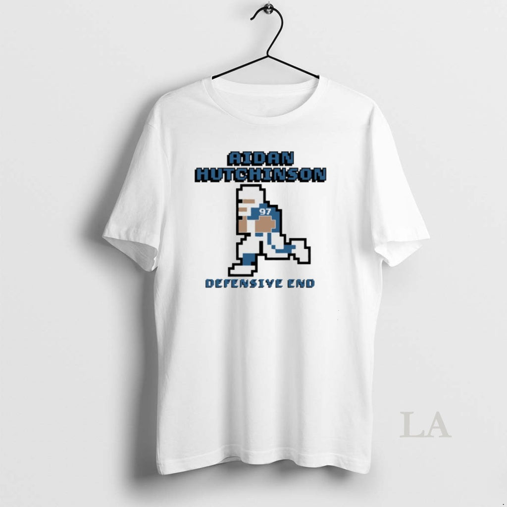 Original Aidan Hutchinson 97 Detroit Lions Defensive End Retro Baller