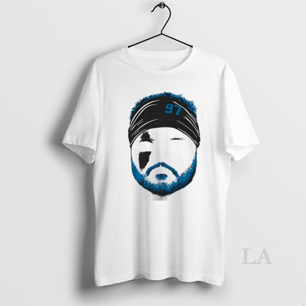 Original Aidan Hutchinson 97 Detroit Lions Blank Face Shirt Hoodie Sweatshirt | PurePodTees.com