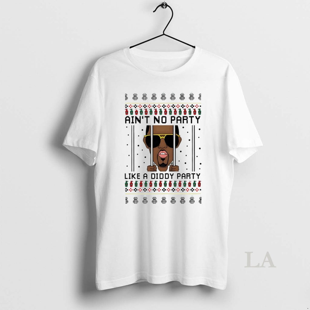 Original Aint No Party Like A Diddy Jail Party Ugly Christmas Shirt Hoodie Sweatshirt | PurePodTees.com
