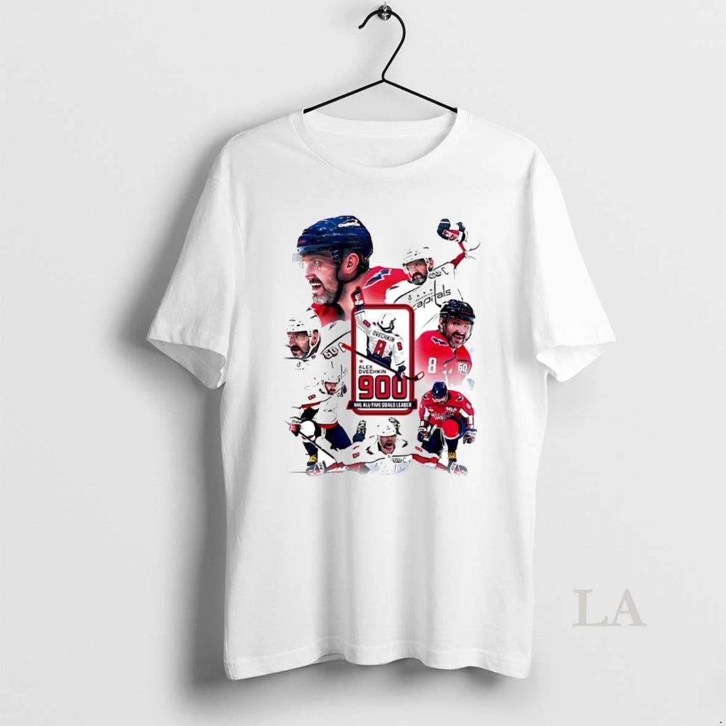 Original Alex Ovechkin 900 Most Goals In Nhl History 2 Sided Shirt Hoodie Sweatshirt | PurePodTees.com