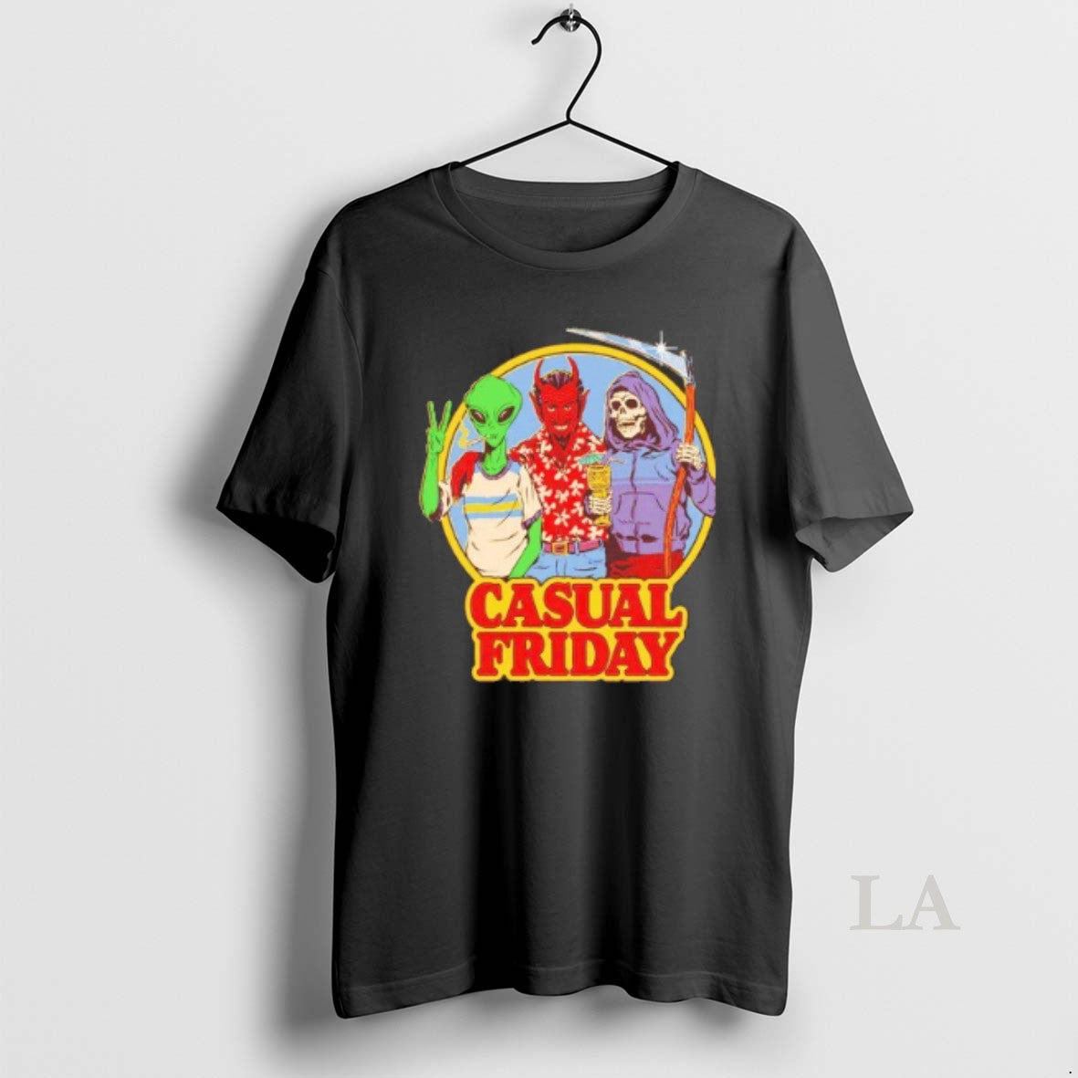 Original Alien Devil And Grim Reaper Casual Friday Shirt Hoodie Sweatshirt | PurePodTees.com