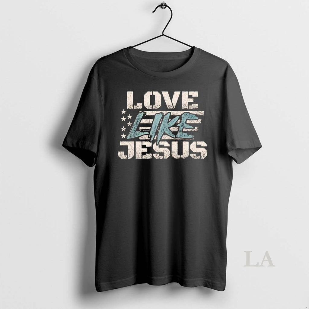 Original American Flag Love Like Jesus Shirt Hoodie Sweatshirt | PurePodTees.com