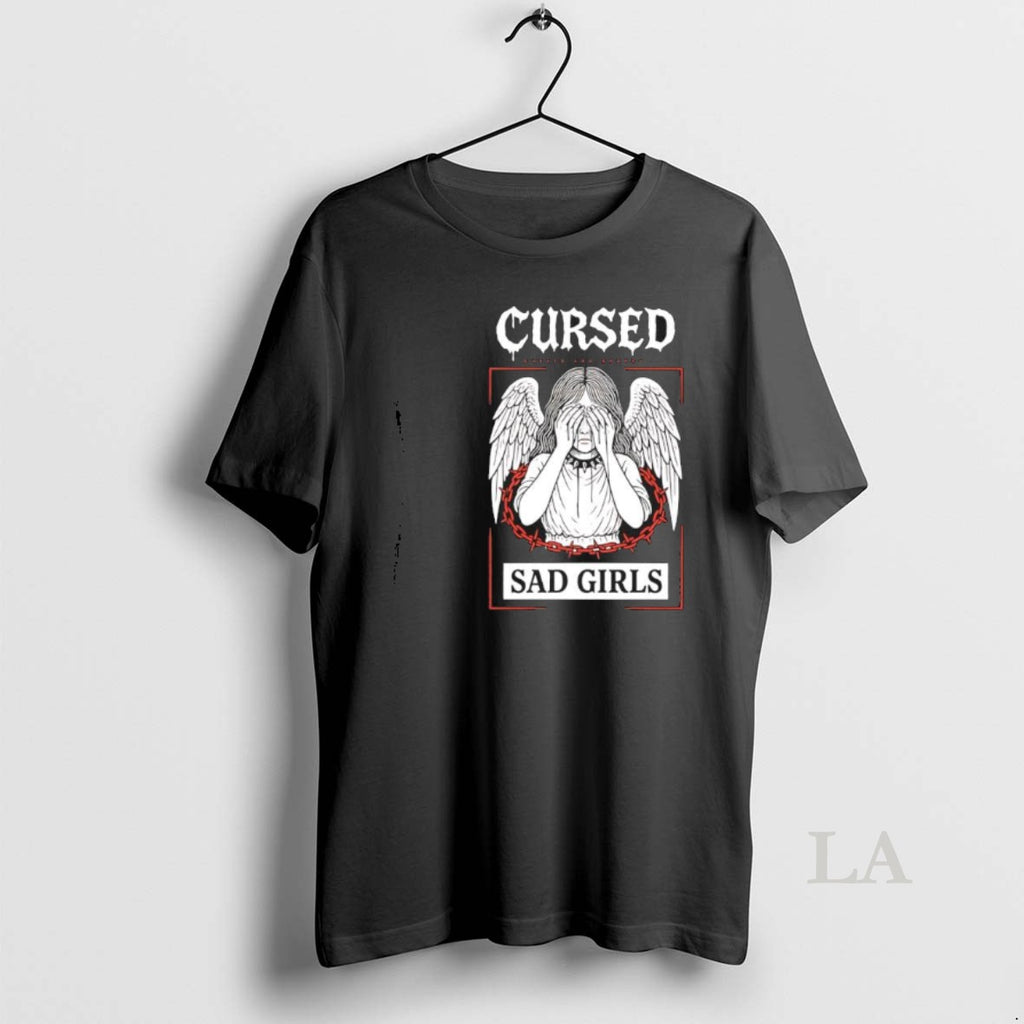 Original Angel Cursed Sad Girl Shirt Hoodie Sweatshirt | PurePodTees.com
