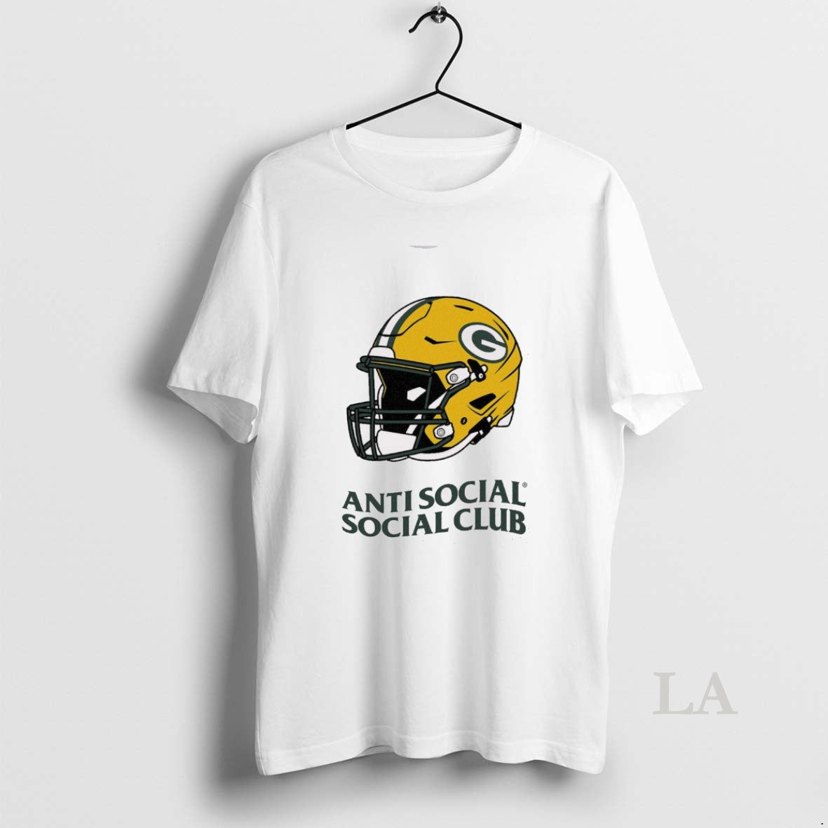 Original Anti Social Social Club X Green Bay Packers Impact Helmet Shirt Hoodie Sweatshirt | PurePodTees.com