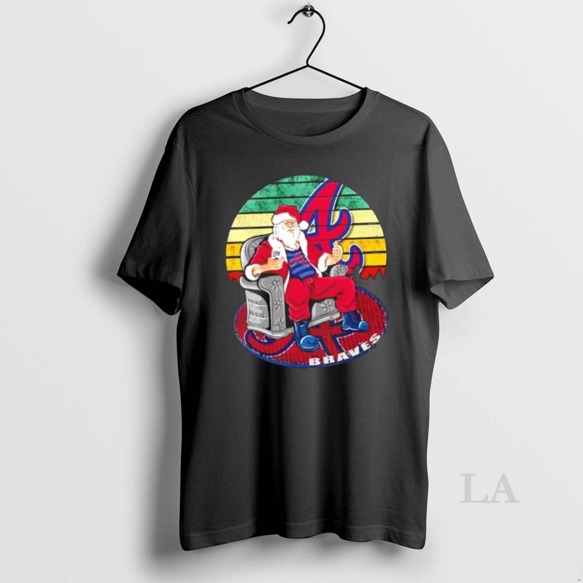 Original Atlanta Braves X Santa Claus Christmas Vintage Shirt Hoodie Sweatshirt | PurePodTees.com
