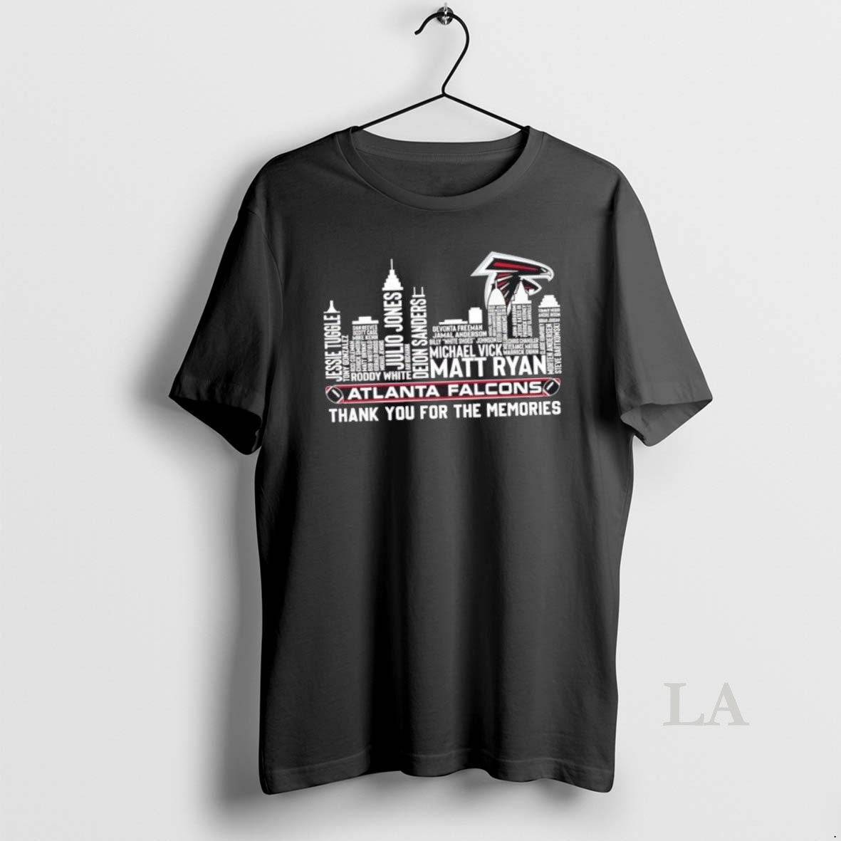 Original Atlanta Falcons All Names City Thank You For The Memories Skyline Shirt Hoodie Sweatshirt | PurePodTees.com