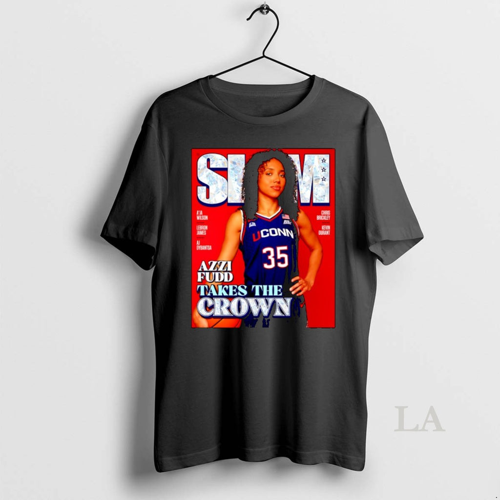 Original Azzi Fudd Uconn Huskies Wnba Takes The Crown 2025 Final Four Mop Slam Shirt Hoodie Sweatshirt | PurePodTees.com