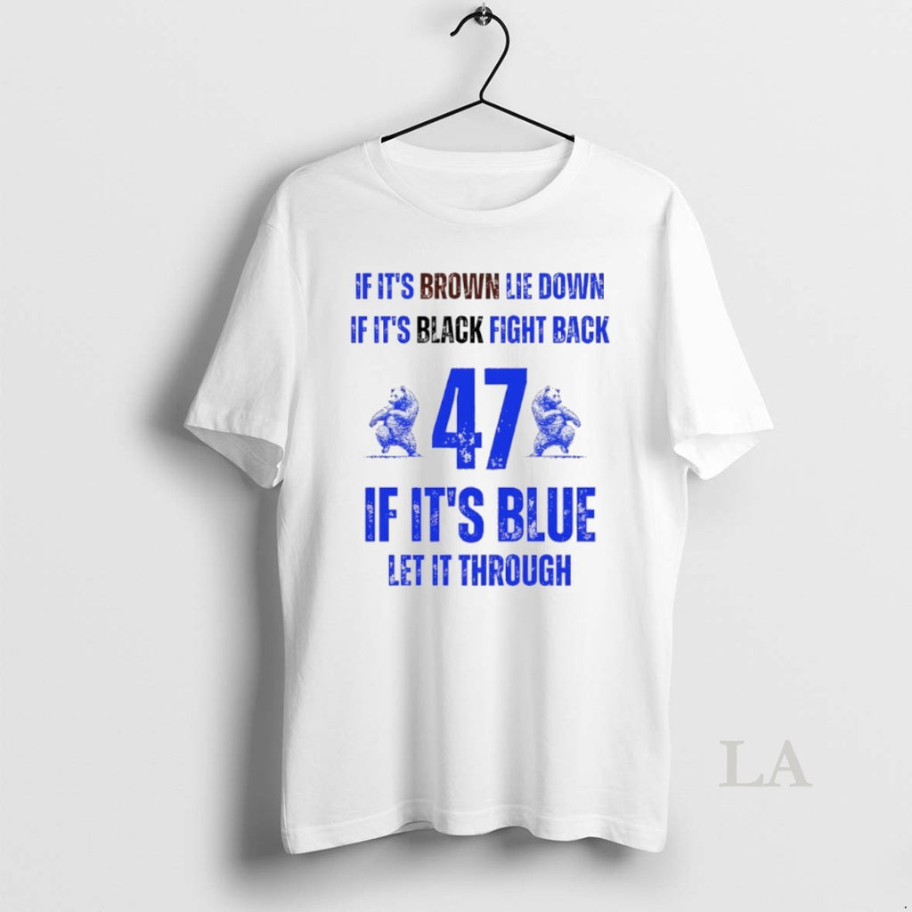 Original Byu Cougars Football If Its Brown Lie Down If Its Black Fight Back 47 Shirt Hoodie Sweatshirt | PurePodTees.com