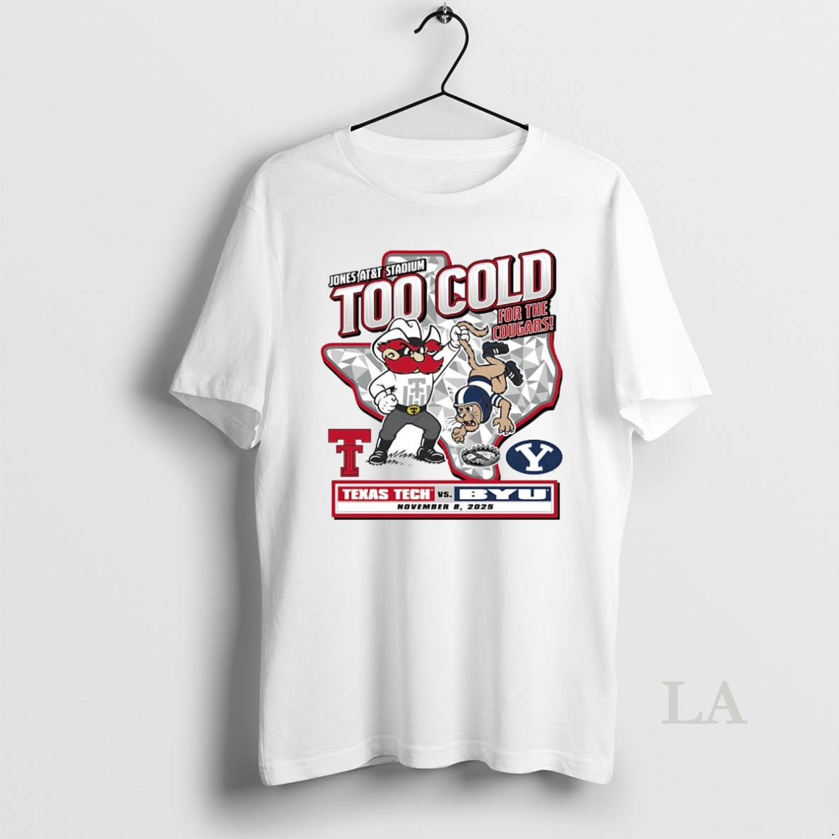 Original Byu Cougars Vs Texas Tech Red Raiders Too Cold For Cougars Gameday 2025 Shirt Hoodie Sweatshirt | PurePodTees.com