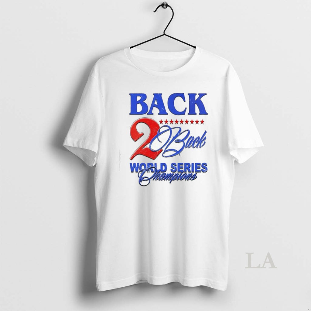 Original Back 2 Back World Series Champions La Dodgers Retro Text Shirt Hoodie Sweatshirt | PurePodTees.com