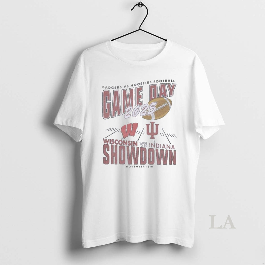 Original Badgers Vs Hoosiers Football Gameday Showdown 2025 November 15th Shirt Hoodie Sweatshirt | PurePodTees.com