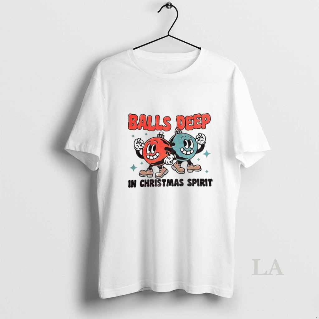 Original Balls Deep In Christmas Spirit Shirt Hoodie Sweatshirt | PurePodTees.com