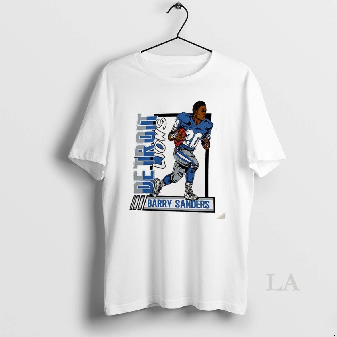 Original Barry Sanders Blue Detroit Lions Football Caricature Retired Player Shirt Hoodie Sweatshirt | PurePodTees.com