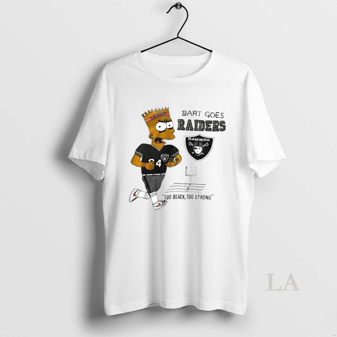 Original Bart Goes Raiders To Black Too Strong Circle Shirt Hoodie Sweatshirt | PurePodTees.com