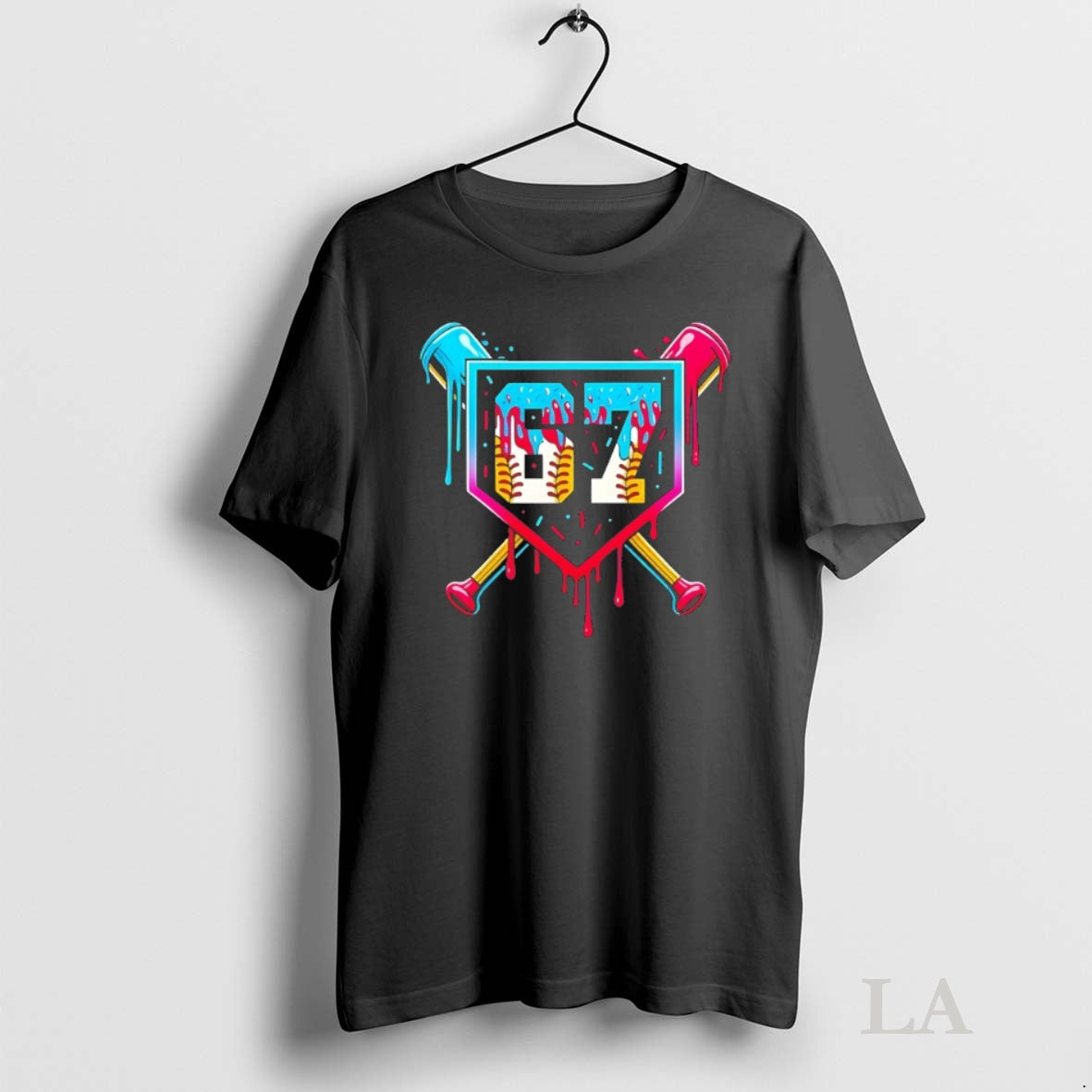 Original Baseball Ice Cream Drip Number 67 Shirt Hoodie Sweatshirt | PurePodTees.com