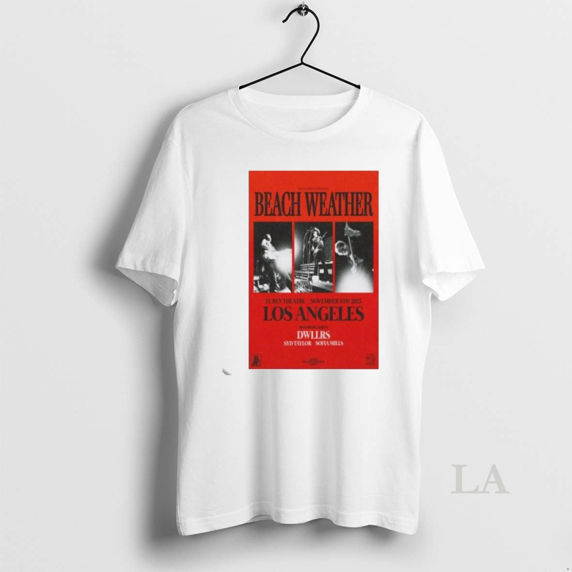 Original Beach Weather Los Angeles Ca November 8 2025 Concert Shirt Hoodie Sweatshirt | PurePodTees.com