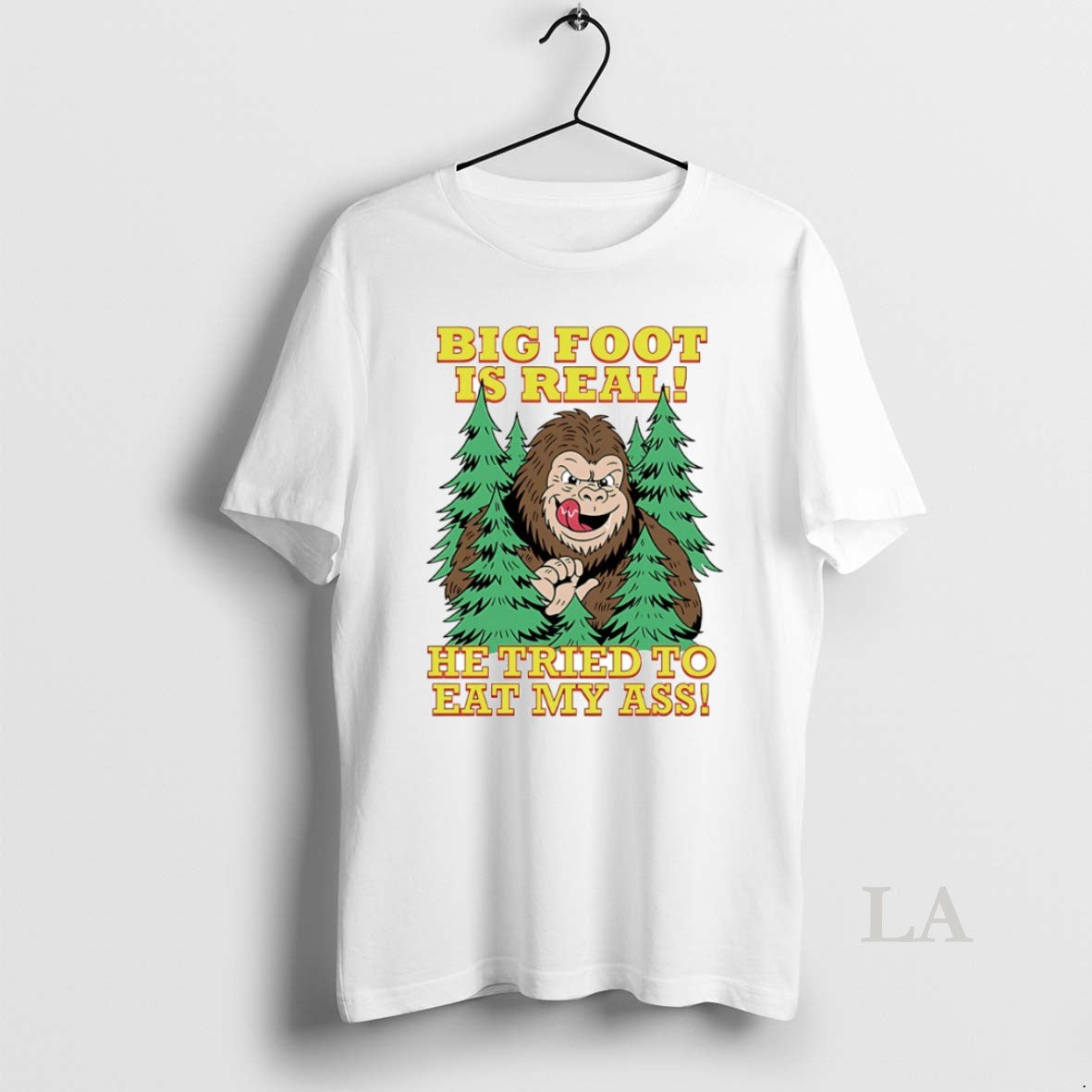 Original Big Foot Is Real He Tried To Eat My Ass Circle Shirt Hoodie Sweatshirt | PurePodTees.com