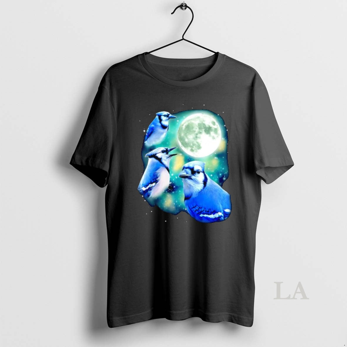 Original Birdwatching Three Blue Jay Moon Avian Wildlife Graphic Shirt Hoodie Sweatshirt | PurePodTees.com