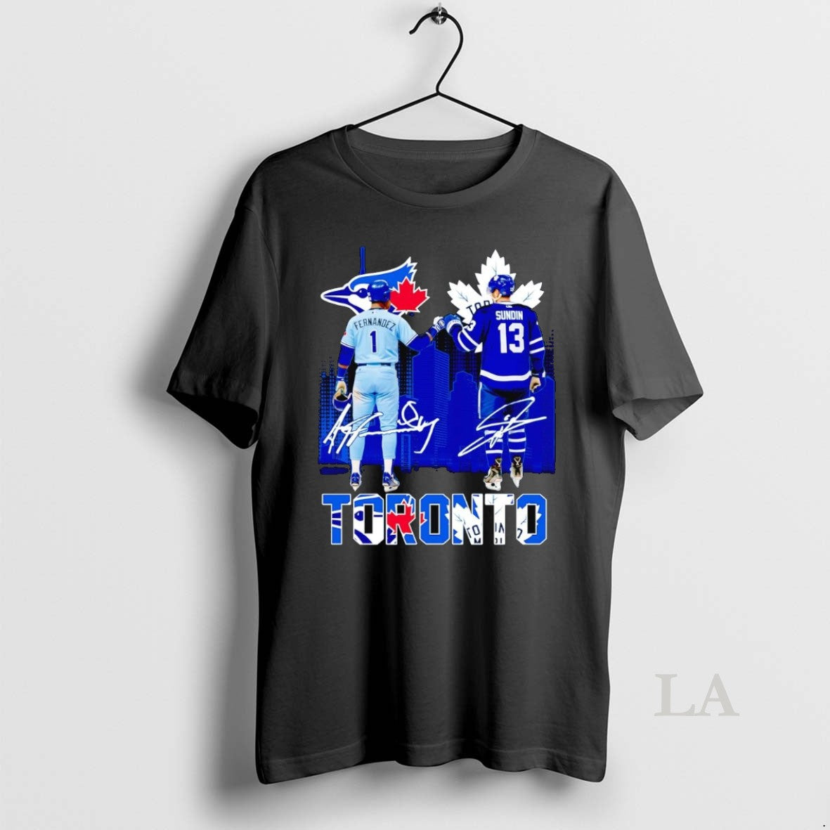Original Blue Jays Fernandez And Maple Leafs Sundin Fist Bump Toronto Skyline Shirt Hoodie Sweatshirt | PurePodTees.com