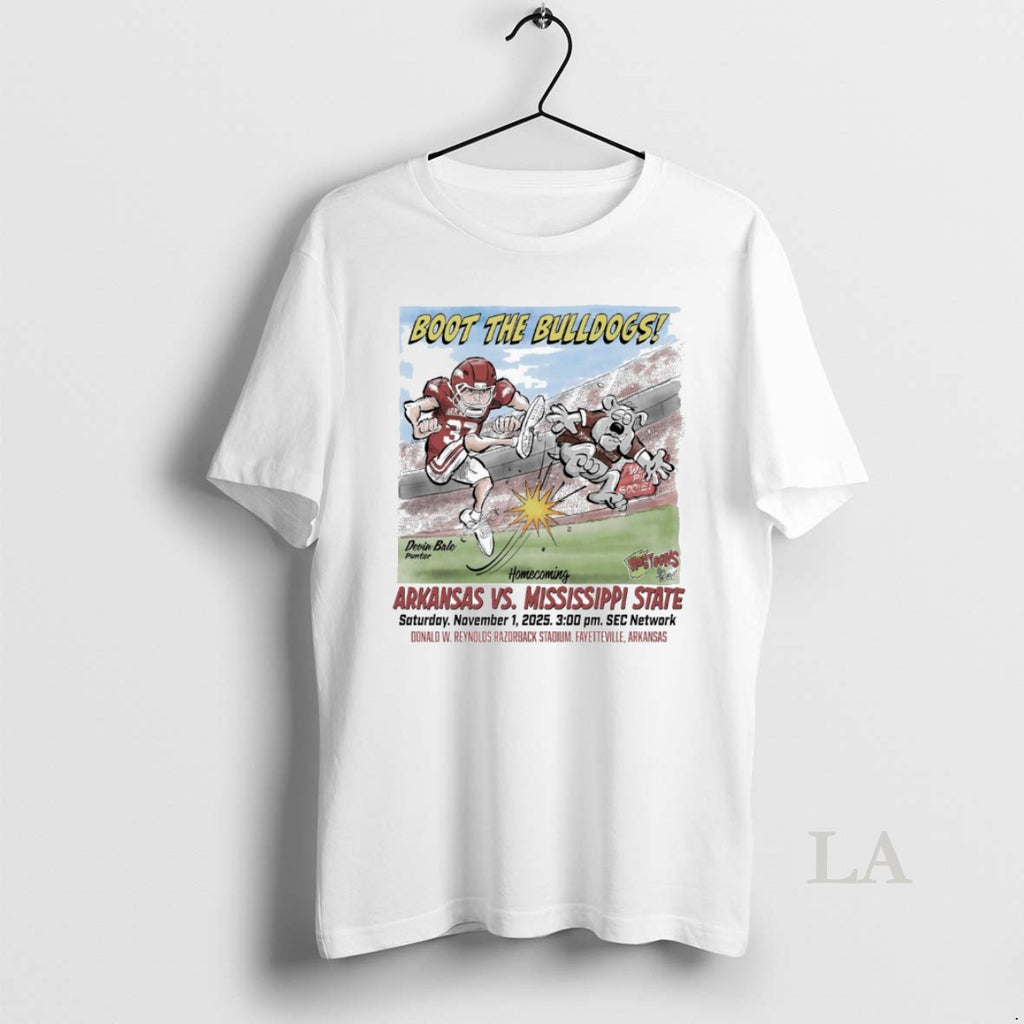 Original Boot The Bulldogs Arkansas Vs Mississippi State Homecoming November 1 2025 Fayetteville Ar Shirt Hoodie Sweatshirt