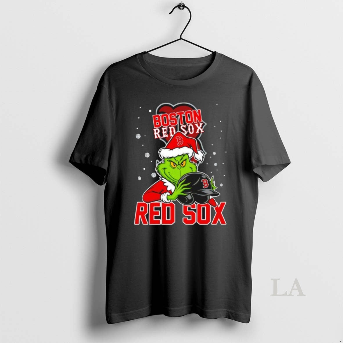 Original Boston Red Sox Baseball Grinch Holding Helmet Christmas Shirt Hoodie Sweatshirt | PurePodTees.com