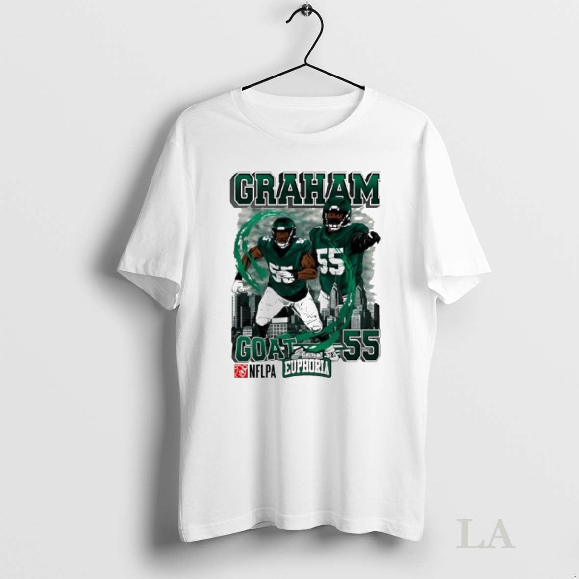 Original Brandon Graham Goat 55 Football City Art Shirt Hoodie Sweatshirt | PurePodTees.com