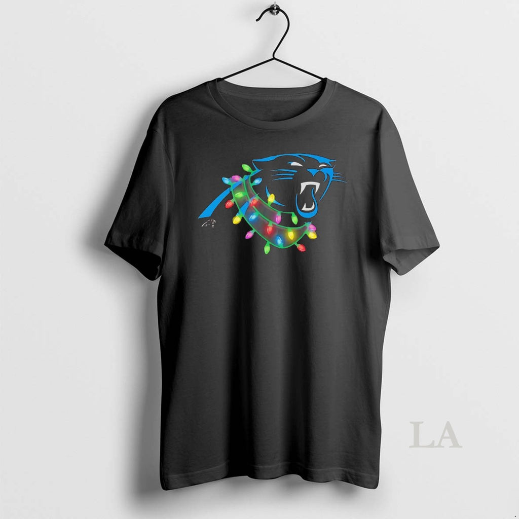 Original Carolina Panthers Logo Christmas Light Shirt Hoodie Sweatshirt | PurePodTees.com