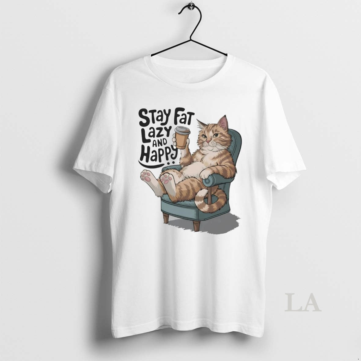 Original Cat Stay Fat Lazy And Happy Shirt Hoodie Sweatshirt | PurePodTees.com