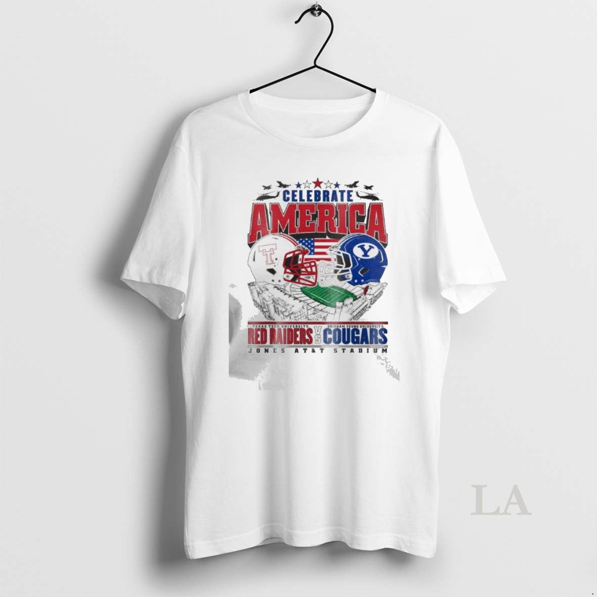 Original Celebrate America Game Day 2025 Texas Tech Red Raiders Vs Brigham Young Cougars Shirt Hoodie Sweatshirt