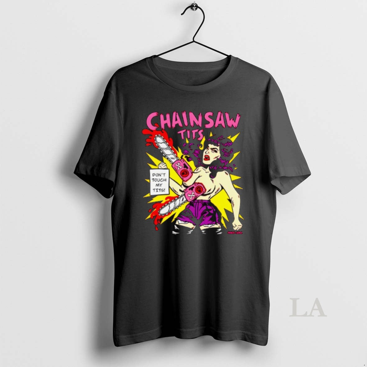 Original Chainsaw Tits Dont Touch My Tits Shirt Hoodie Sweatshirt | PurePodTees.com