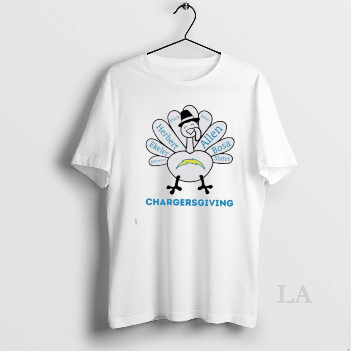 Original Chargersgiving Los Angeles Chargers X Thanksgiving Shirt Hoodie Sweatshirt | PurePodTees.com