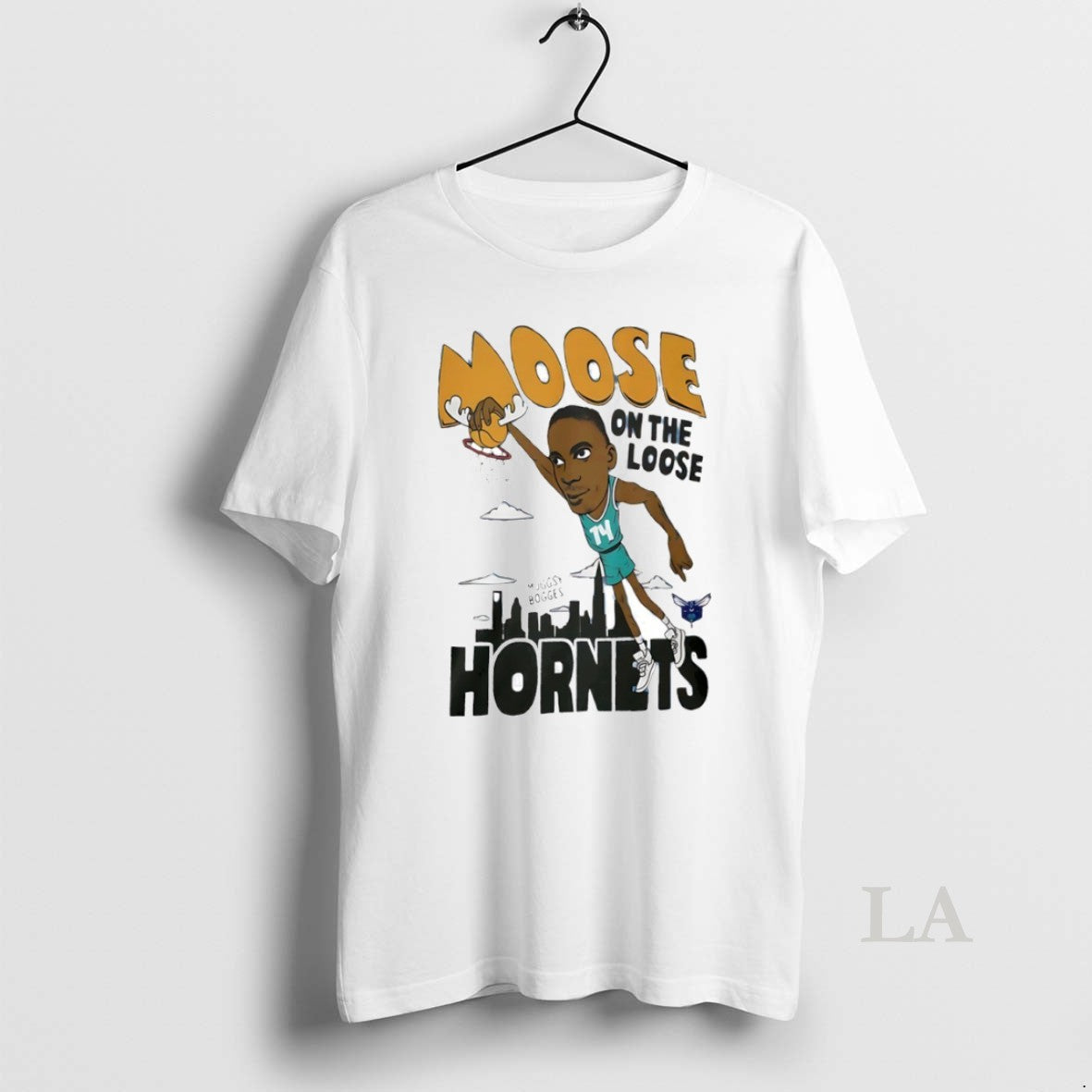 Original Charles Lee Wearing Moose On The Loose Charlotte Hornets Circle Shirt Hoodie Sweatshirt | PurePodTees.com