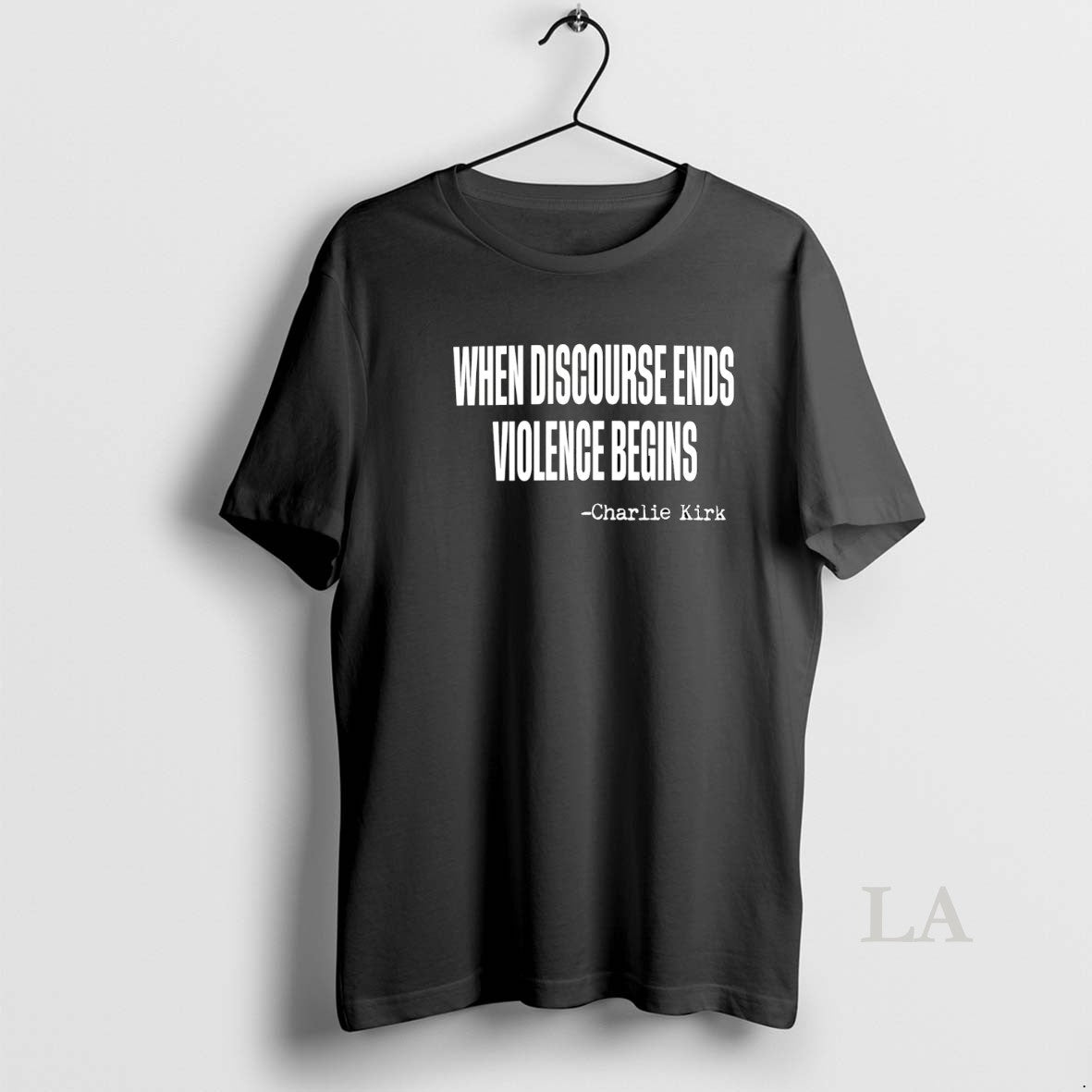 Original Charlie Kirk When Discourse Ends Violence Begins Shirt Hoodie Sweatshirt | PurePodTees.com