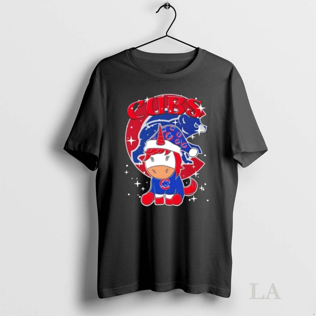 Original Chicago Cubs Baseball X Unicorn Merry Christmas Shirt Hoodie Sweatshirt | PurePodTees.com