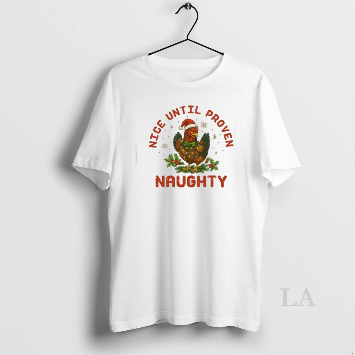 Original Chicken Christmas Nice Until Proven Naughty Shirt Hoodie Sweatshirt | PurePodTees.com