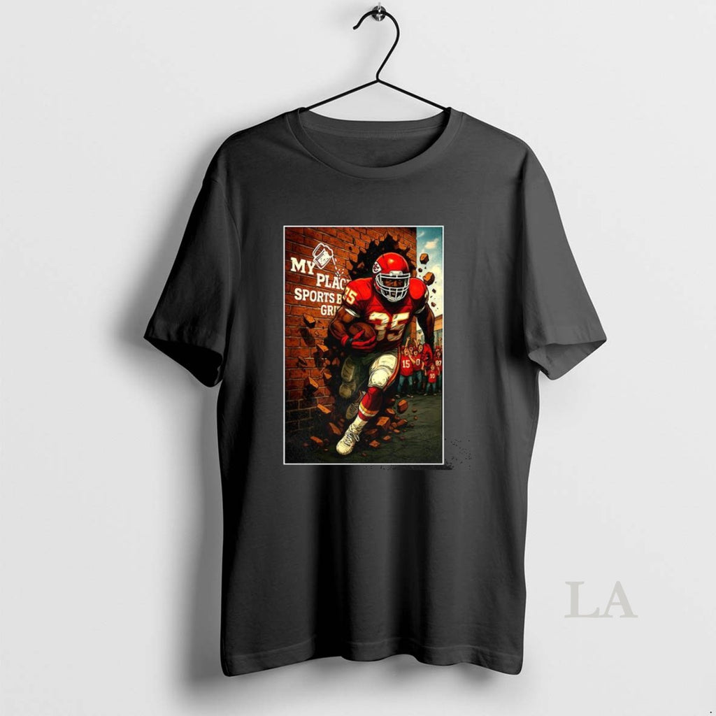 Original Christian Okoye Kansas City Chiefs Football My Place Sports Bar And Grill Shirt Hoodie Sweatshirt | PurePodTees.com