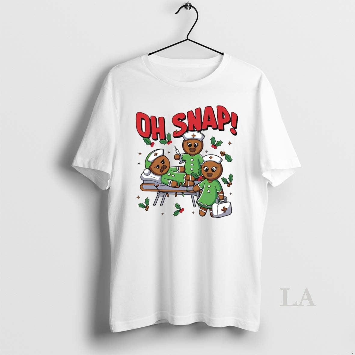 Original Christmas Oh Snap Gingerbread Nurses Shirt Hoodie Sweatshirt | PurePodTees.com